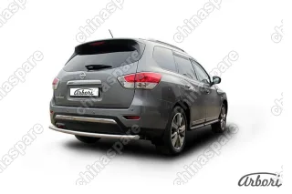 AFZDANIP1413 Защита заднего бампера d57 Arbori нерж. сталь для NISSAN Pathfinder 2014-нв