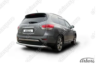 AFZDANIP1414 Защита заднего бампера d76 Arbori нерж. сталь для NISSAN Pathfinder 2014-нв