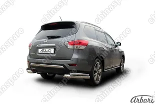 AFZDANIP1415 Уголки d76+d42 двойные Arbori нерж. сталь для NISSAN Pathfinder 2014-нв