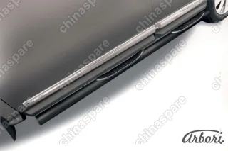 AFZDANIP1408B Защита порогов d76 с проступями Arbori черн. для NISSAN Pathfinder 2014-нв