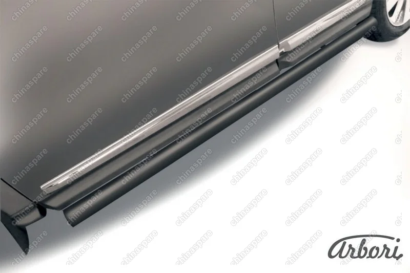 AFZDANIP1409B Защита порогов d76 труба Arbori черн. для NISSAN Pathfinder 2014-нв