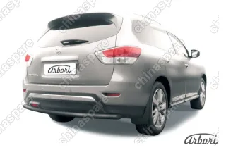 AFZDANIP1413B Защита заднего бампера d57 Arbori черн. для NISSAN Pathfinder 2014-нв
