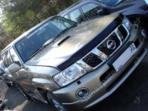 NLDSNIPATR0412 Дефлектор капота темный NISSAN PATROL/SAFARI 2004-2009,