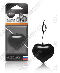 AFSE003 Ароматизатор подвесной пластик Сердце черный лед