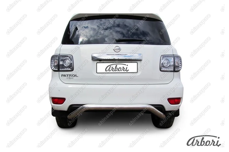 AFZDANIPAT14 Защита заднего бампера d76 "скоба" Arbori нерж. сталь для Nissan PATROL 2012-2014