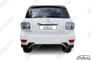 AFZDANIPAT14 Защита заднего бампера d76 "скоба" Arbori нерж. сталь для Nissan PATROL 2012-2014