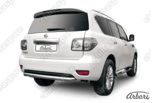 AFZDANIPAT17 Защита заднего бампера d76 короткая Arbori нерж. сталь для Nissan PATROL 2012-2014