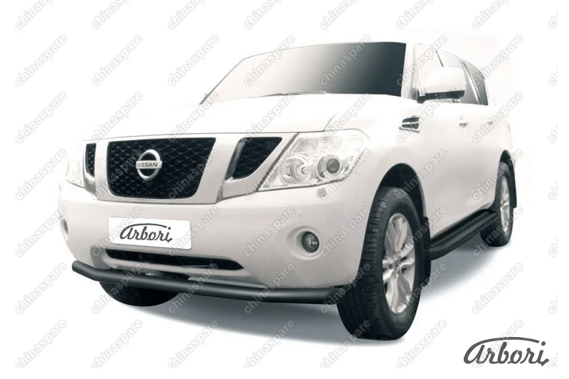 AFZDANIPAT05B Защита переднего бампера d76 Arbori черн. для Nissan PATROL 2012-2014