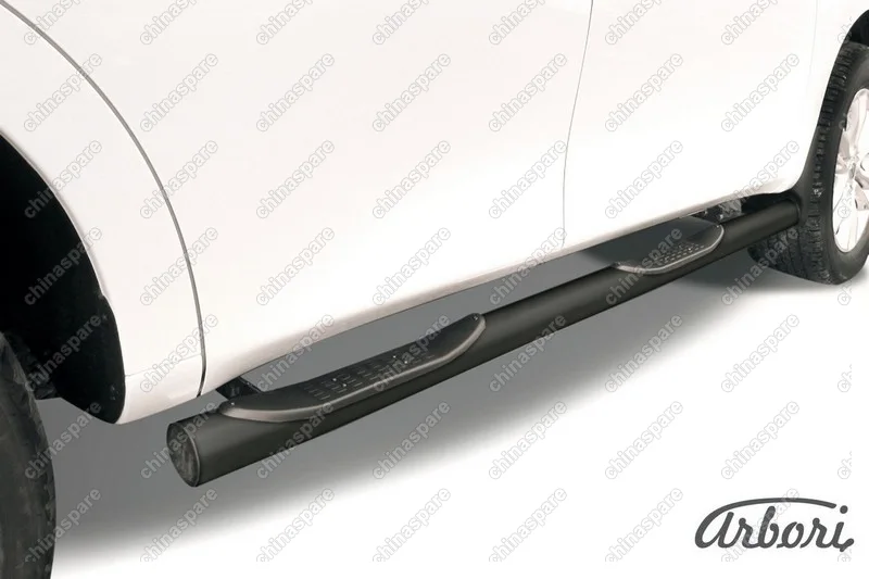 AFZDANIPAT10B Защита порогов d76 с проступями Arbori черн. для Nissan PATROL 2012-2014