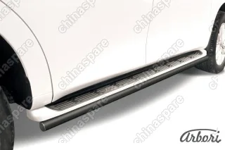 AFZDANIPAT12B Защита штатного порога d57 Arbori черн. для Nissan PATROL 2012-2014