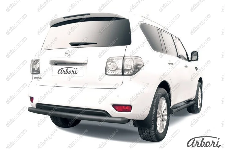 AFZDANIPAT16B Защита заднего бампера d76 Arbori черн. для Nissan PATROL 2012-2014