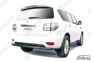 AFZDANIPAT16B Защита заднего бампера d76 Arbori черн. для Nissan PATROL 2012-2014