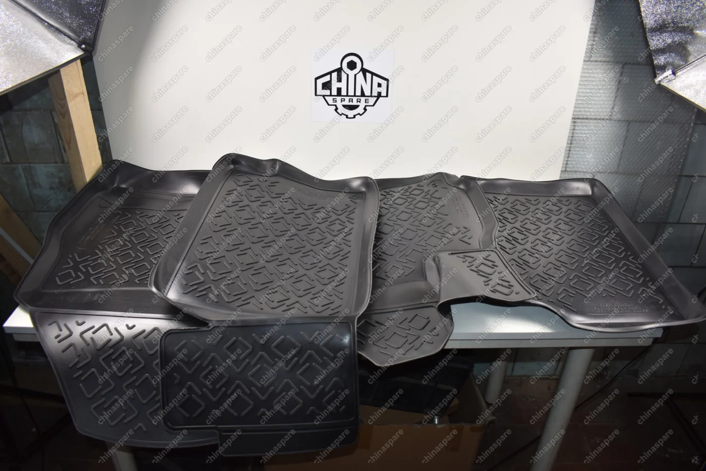 Коврики 3D в салон Chery Tiggo 7, 2017->, (Комплект 4 штуки) (Полиуретан)