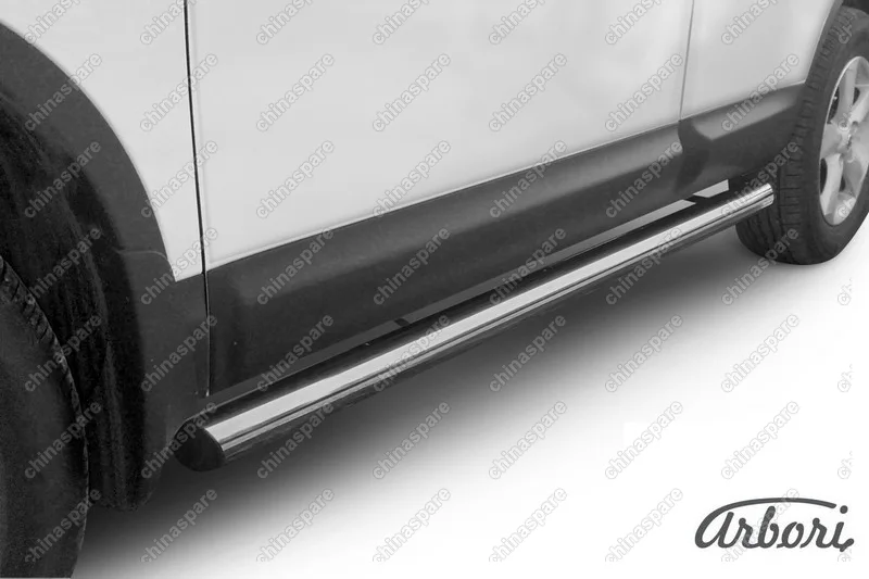 Защита порогов d76 труба Arbori нерж. сталь для Nissan QASHQAI 2007-2010