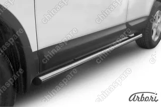 Защита порогов d57 труба Arbori нерж. сталь для Nissan QASHQAI 2007-2010