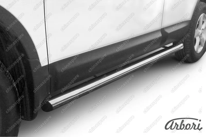 Защита порогов d76 труба Arbori нерж. сталь для Nissan QASHQAI+2 2007-2010