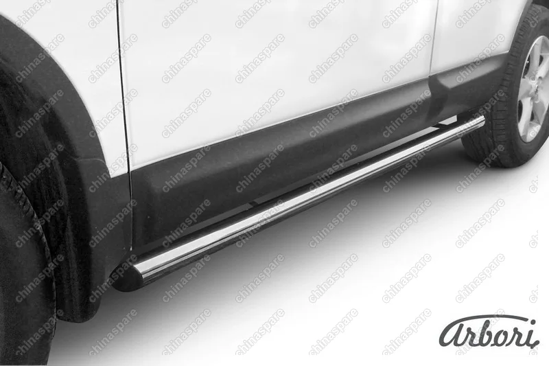 Защита порогов d57 труба Arbori нерж. сталь для Nissan QASHQAI+2 2007-2010