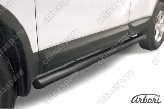 Защита порогов d76 труба Arbori черн. для Nissan QASHQAI 2007-2010