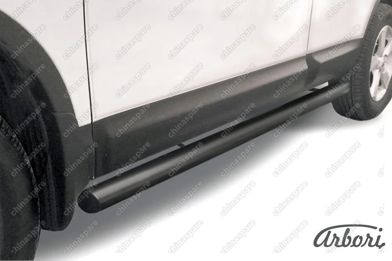 Защита порогов d76 труба Arbori черн. для Nissan QASHQAI+2 2007-2010