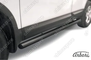 Защита порогов d76 труба Arbori черн. для Nissan QASHQAI+2 2007-2010