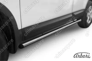 Защита порогов d57 труба Arbori нерж. сталь для Nissan QASHQAI 2011-2013