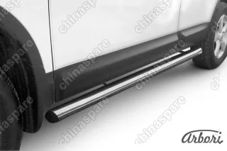 Защита порогов d76 труба Arbori нерж. сталь для Nissan QASHQAI+2 2011-2013