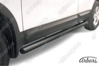 Защита порогов d76 труба Arbori черн. для Nissan QASHQAI+2 2011-2013