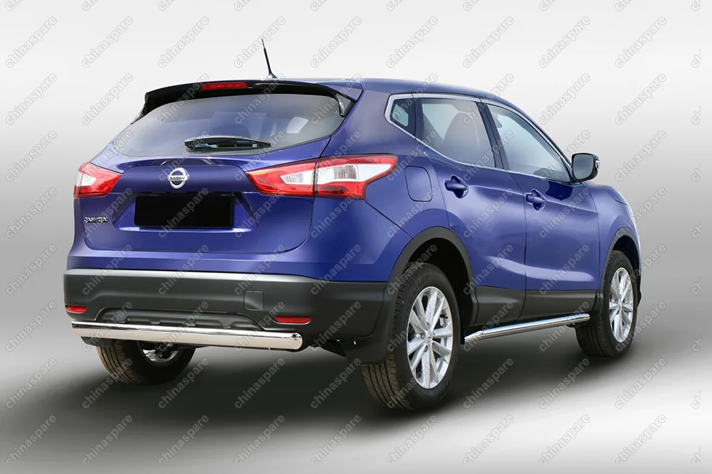 Защита задняя 75х42 овальная,Nissan Qashqai 2014-, NQSH.75.5080