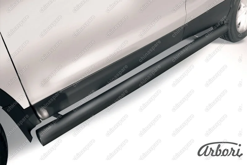 Защита порогов d76 труба Arbori черн. для NISSAN Qashqai 2014-нв