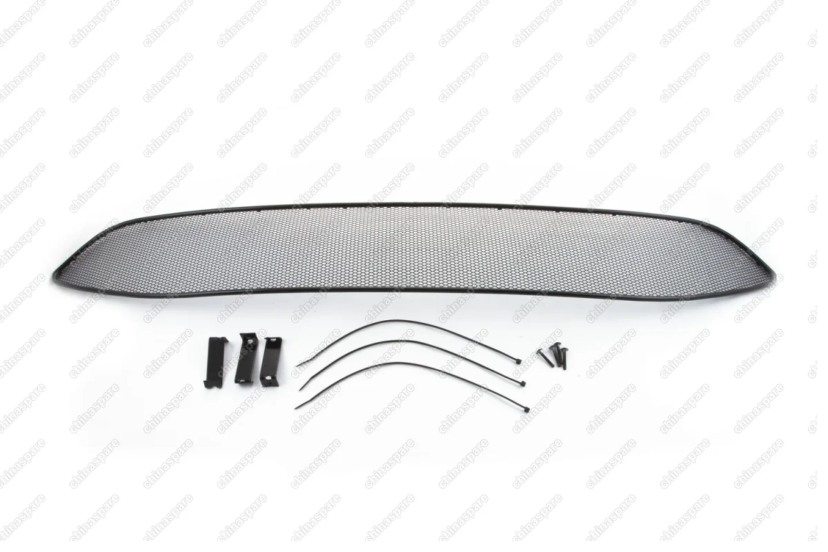 Сетка на бампер внешняя для NISSAN Qashqai 2014-2019, черн., 10 мм,  для автомобилей без переднего парктроника