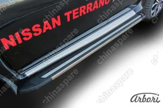AFZDAALNTER1403 Комплект алюминиевых порогов Arbori Luxe Black 1800 для NISSAN Terrano 2014-нв