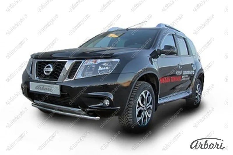 AFZDANTER1405 Защита переднего бампера d42 Arbori нерж. сталь для NISSAN Terrano 2014-нв
