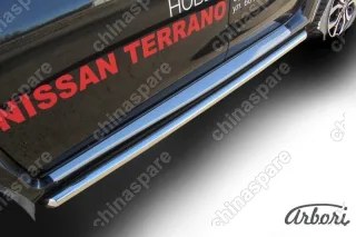 AFZDANTER1406 Защита порогов d57 труба Arbori нерж. сталь для NISSAN Terrano 2014-нв