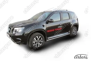 AFZDANTER1407 Защита порогов d42 труба Arbori нерж. сталь для NISSAN Terrano 2014-нв
