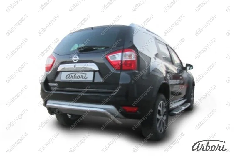 AFZDANTER1408 Защита заднего бампера d57 "скоба" Arbori нерж. сталь для NISSAN Terrano 2014-нв