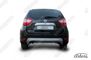 AFZDANTER1408 Защита заднего бампера d57 "скоба" Arbori нерж. сталь для NISSAN Terrano 2014-нв