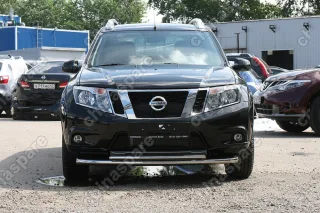 NTER485086 Защита переднего бампера труба d60/42 двойная, Nissan Terrano 2014-