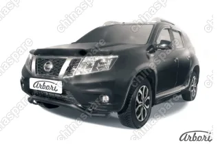 AFZDANTER1401B Защита переднего d57 бампера "волна" Arbori черн. для NISSAN Terrano 2014-нв
