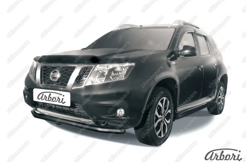 AFZDANTER1403B Защита переднего d57 бампера Arbori черн. для NISSAN Terrano 2014-нв