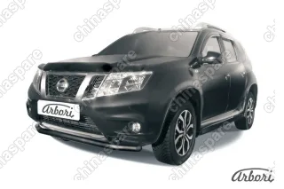 AFZDANTER1403B Защита переднего d57 бампера Arbori черн. для NISSAN Terrano 2014-нв