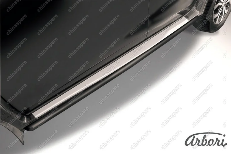 AFZDANTER1407B Защита порогов d42 труба Arbori черн. для NISSAN Terrano 2014-нв