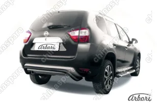 AFZDANTER1408B Защита заднего бампера d57 "скоба" Arbori черн. для NISSAN Terrano 2014-нв