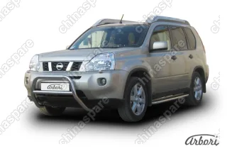 AFZDANXT03 Кенгурятник d57 низкий  Arbori нерж. сталь для Nissan X-TRAIL 2007-2011