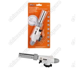 AGT-03 Газовая горелка с пьезоподжигом на цанговый баллон, анти-вспышка, регулятор воздуха, 20*6*4 см