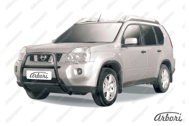 AFZDANXT02B Кенгурятник d57 высокий  Arbori черн. для Nissan X-TRAIL 2007-2011