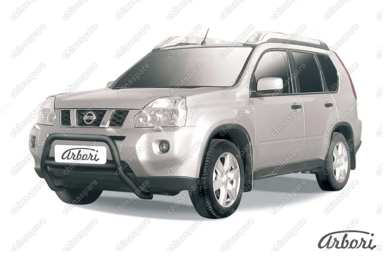 AFZDANXT03B Кенгурятник d57 низкий  Arbori черн. для Nissan X-TRAIL 2007-2011