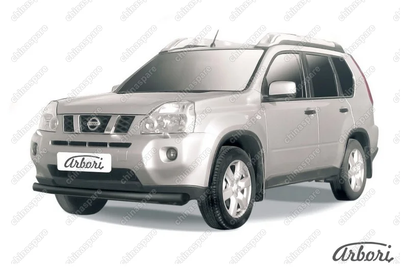 AFZDANXT04B Защита переднего бампера d76 Arbori черн. для Nissan X-TRAIL 2007-2011