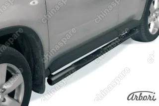 AFZDANXT06B Защита порогов d76 с проступями Arbori черн. для Nissan X-TRAIL 2007-2011