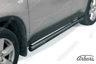AFZDANXT07B Защита порогов d76 труба Arbori черн. для Nissan X-TRAIL 2007-2011
