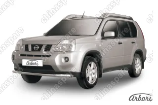 AFZDANXT1104 Защита переднего бампера d57 Arbori нерж. сталь для Nissan X-TRAIL 2011-2015
